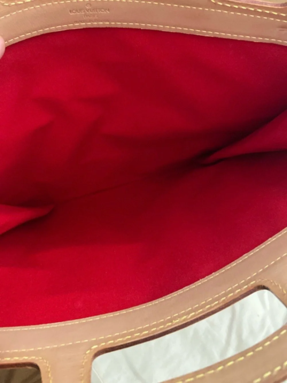 Louis Vuitton Monogram Vernis Red Stanton Bag with COA